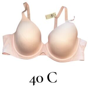 Arie Women’s blush colored T-Shirt Bra 40C Full Coverage Lightly Lined Underwire
